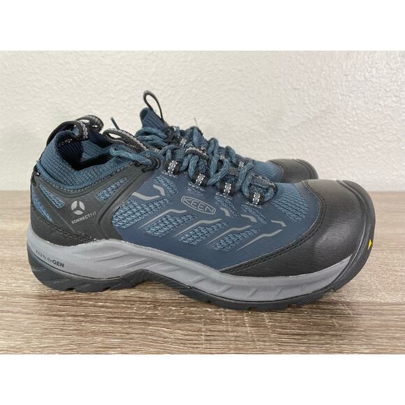 Keen Utility Flint II Steel Toe Work Shoes Women's 7 Blue EH Slip Resistant - Picture 10 of 14